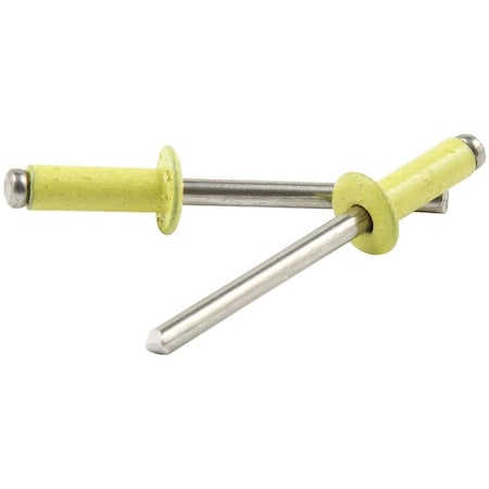 Allstar Performance Small Head Aluminum Rivet; Yellow, 250PK ALL18139